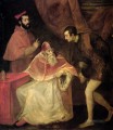 Papa Pablo III y sobrinos 1543 Tiziano Tiziano